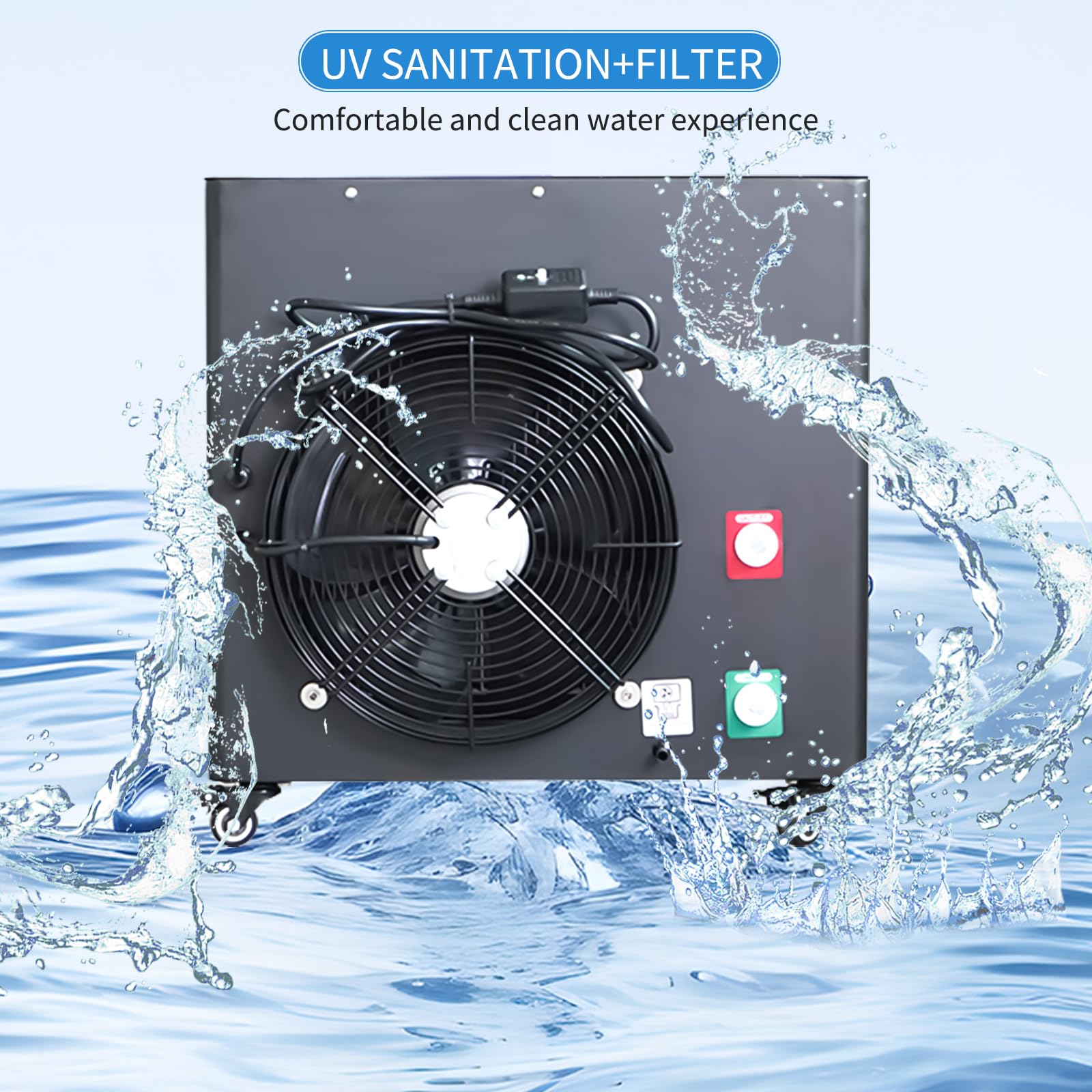 M AURGOD Cold Plunge Barrel, 1HP Chiller ETL Certificate,500L